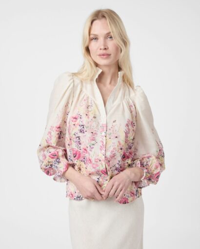 Neo Noir Calloma Flower Print Blouse