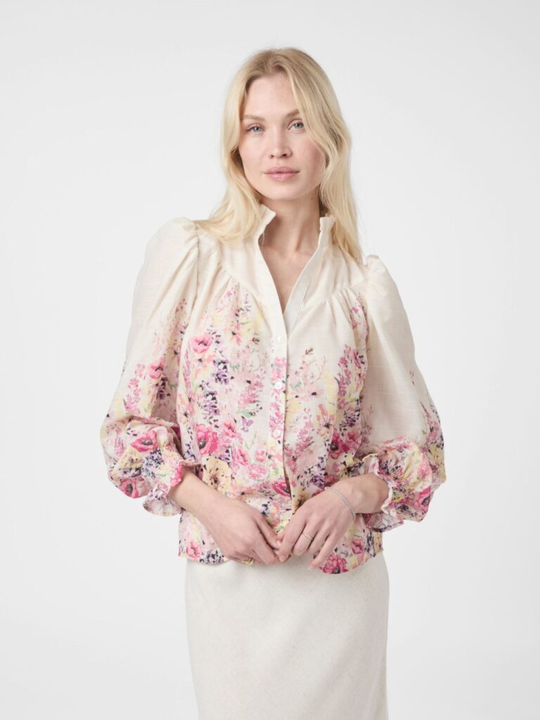 Neo Noir Calloma Flower Print Blouse