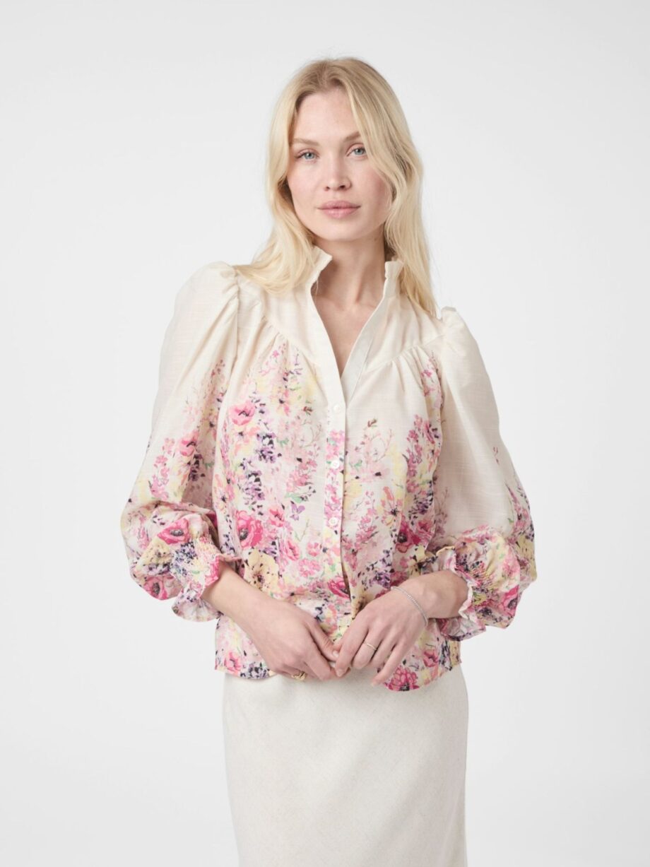 Neo Noir Calloma Flower Print Blouse
