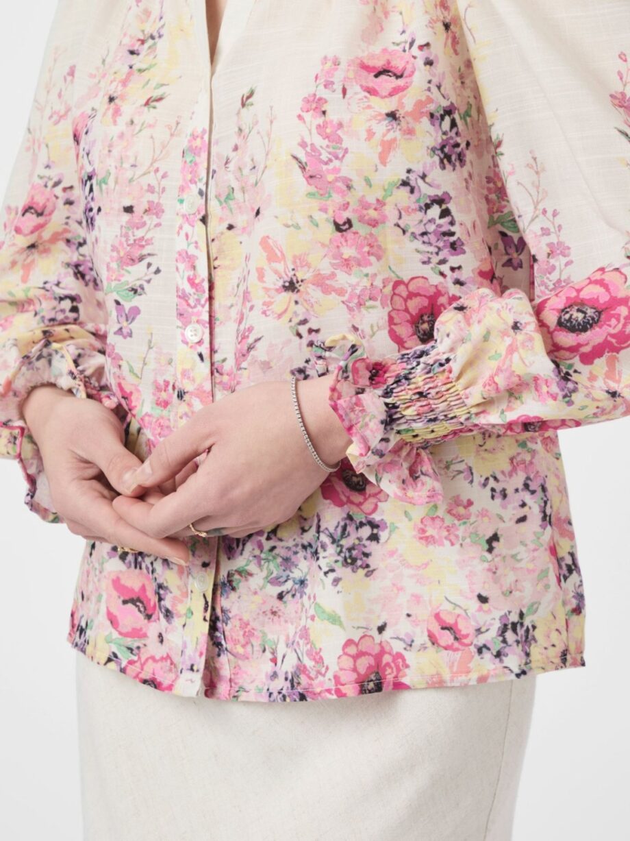 Neo Noir Calloma Flower Print Blouse