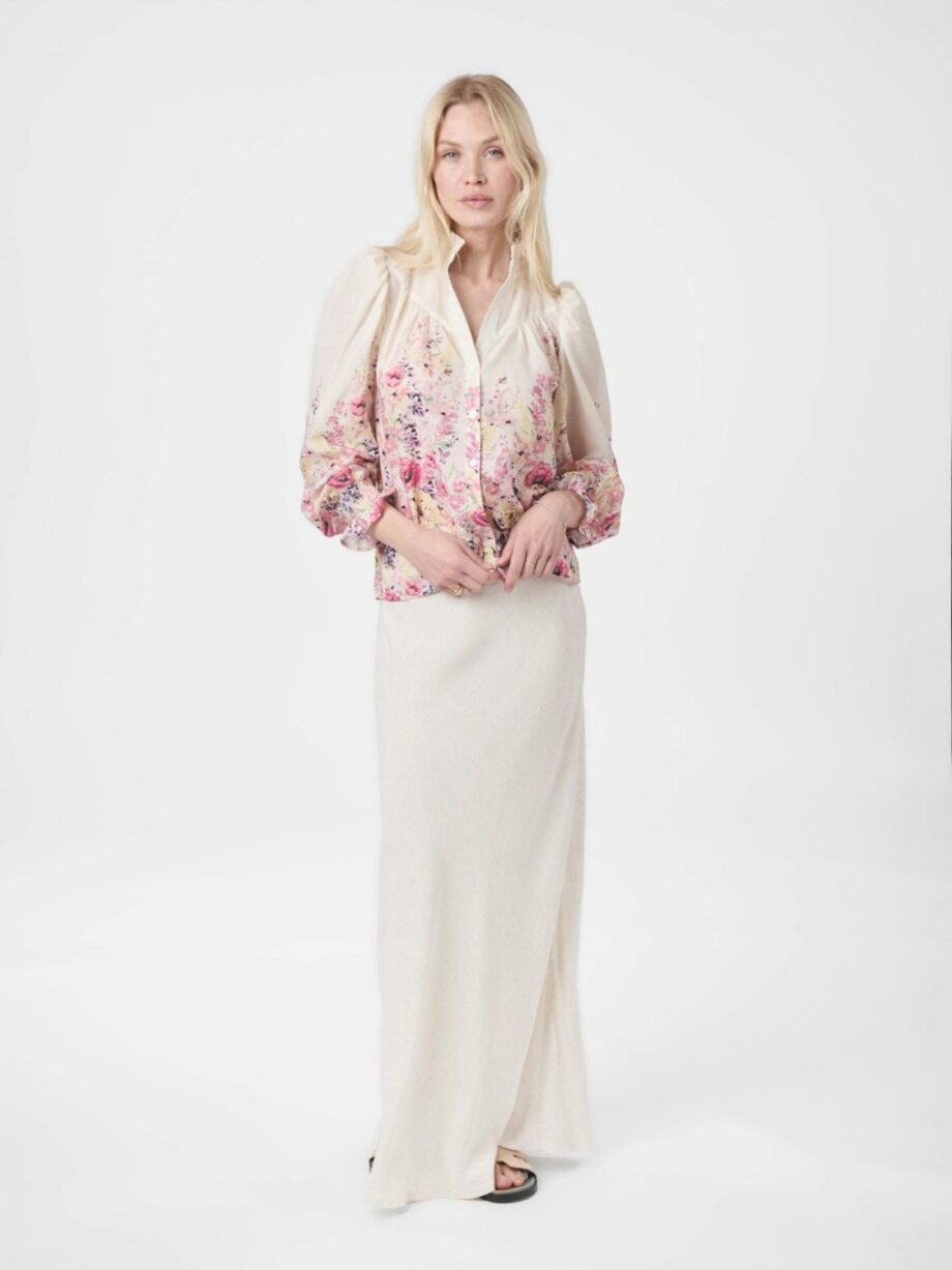 Neo Noir Calloma Flower Print Blouse