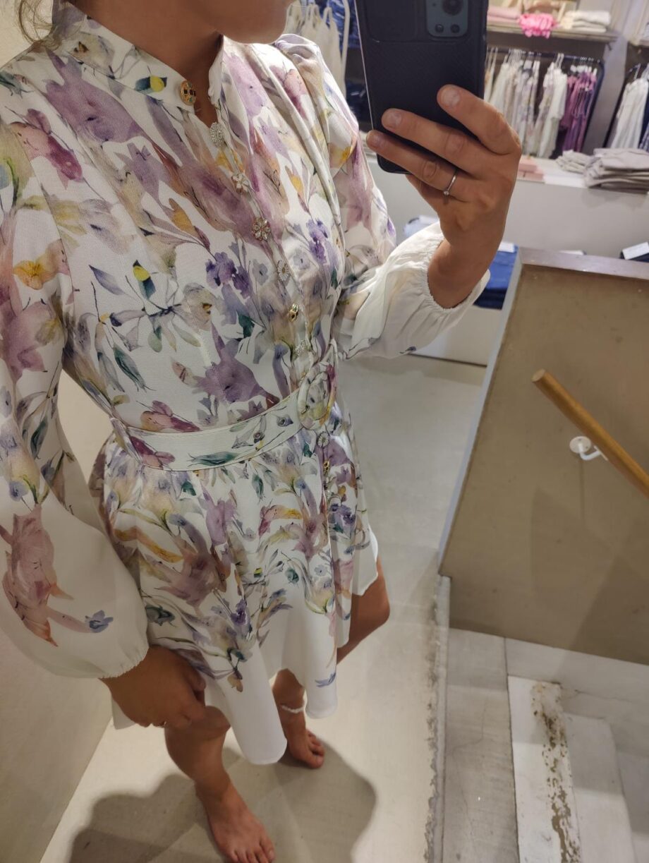 Copenhagen Luxe Purple Print Short Dress