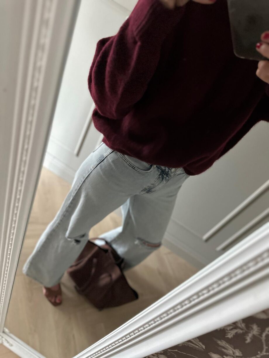 American Vintage Femme Pull Vito18E Grenat Chine