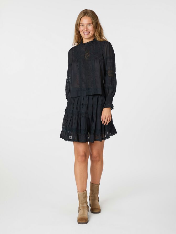 Neo Noir Ebba Voile Blouse Navy