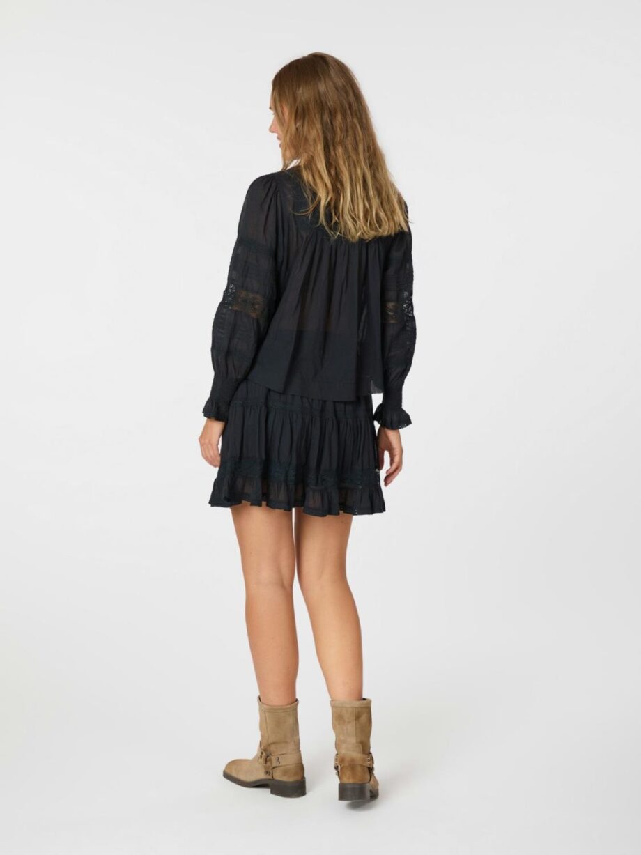 Neo Noir Ebba Voile Blouse Navy