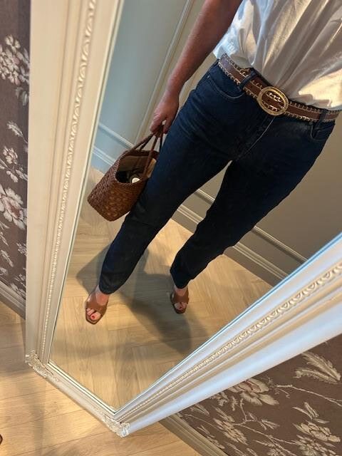 My Essential Wardrobe Isa 139 High Straight Dark Blue Lengde 34