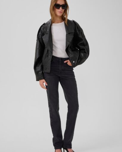 My Essential Wardrobe Dark Grey Retro Wash Isa 139 High Straight 32