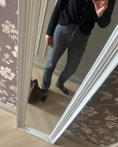 My Essential Wardrobe Dark Grey Retro Wash Isa 139 High Straight 32