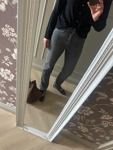 My Essential Wardrobe Dark Grey Retro Wash Isa 139 High Straight 32