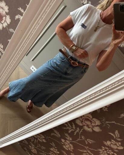 Close to my Heart Jade Jeans Skirt