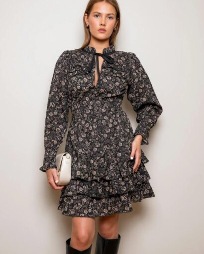 Harmony Dress Beige Botanic