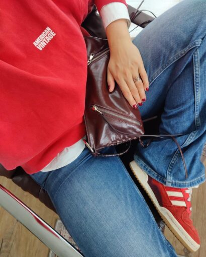 American Vintage Sweat Plizzy Red