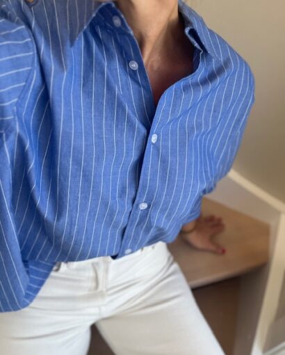 Tomorrow Denim Hepburn Shirt Santa Barbara Stripe
