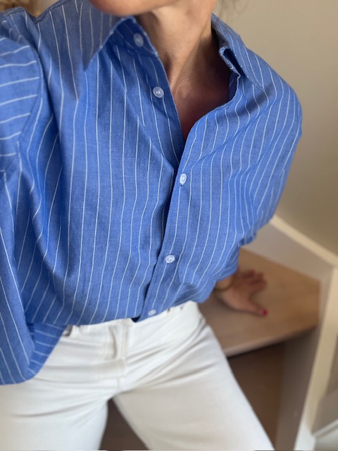 Tomorrow Denim Hepburn Shirt Santa Barbara Stripe