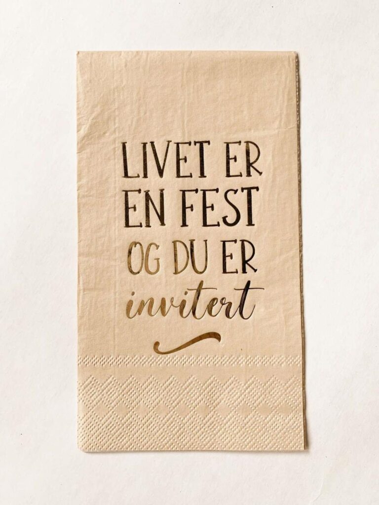 Trend Design Serviett “Livet er en fest