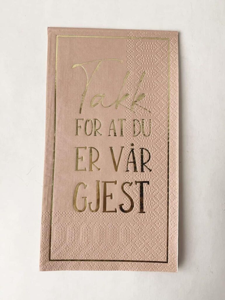 Trend Design Servietter “Takk for at du er vår..