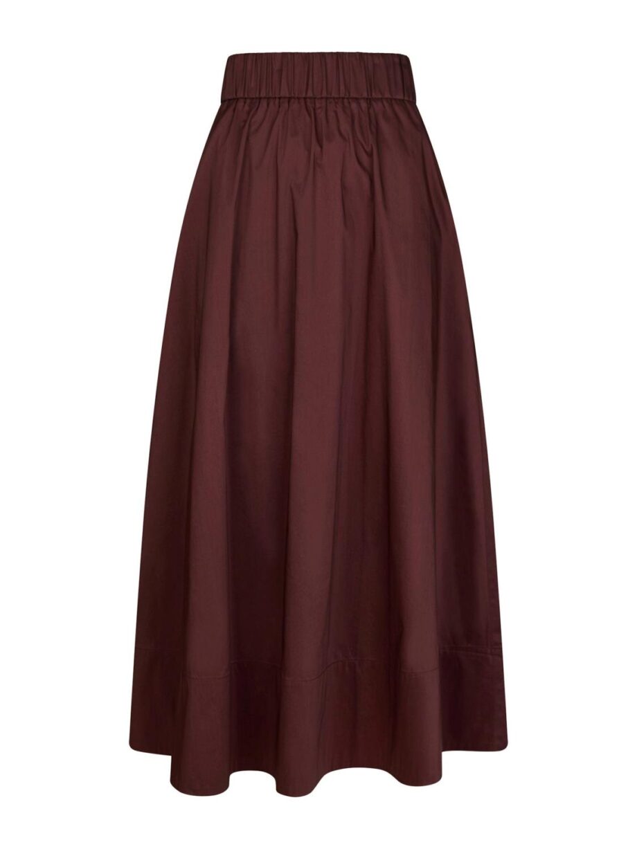 Neo Noir Yara Poplin Skirt Burgundy