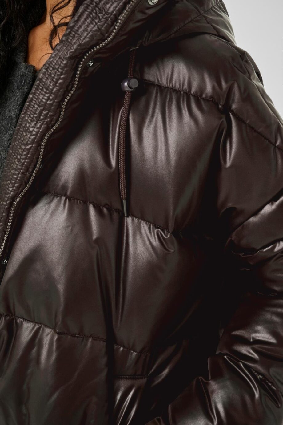 My Essential Wardrobe Glossy Down Long Jacket