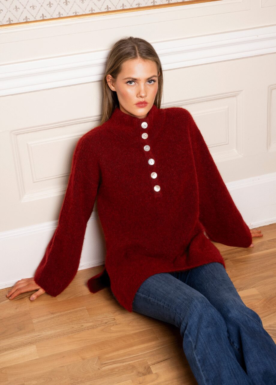 Miss Maya Enea Sweater Deep Red