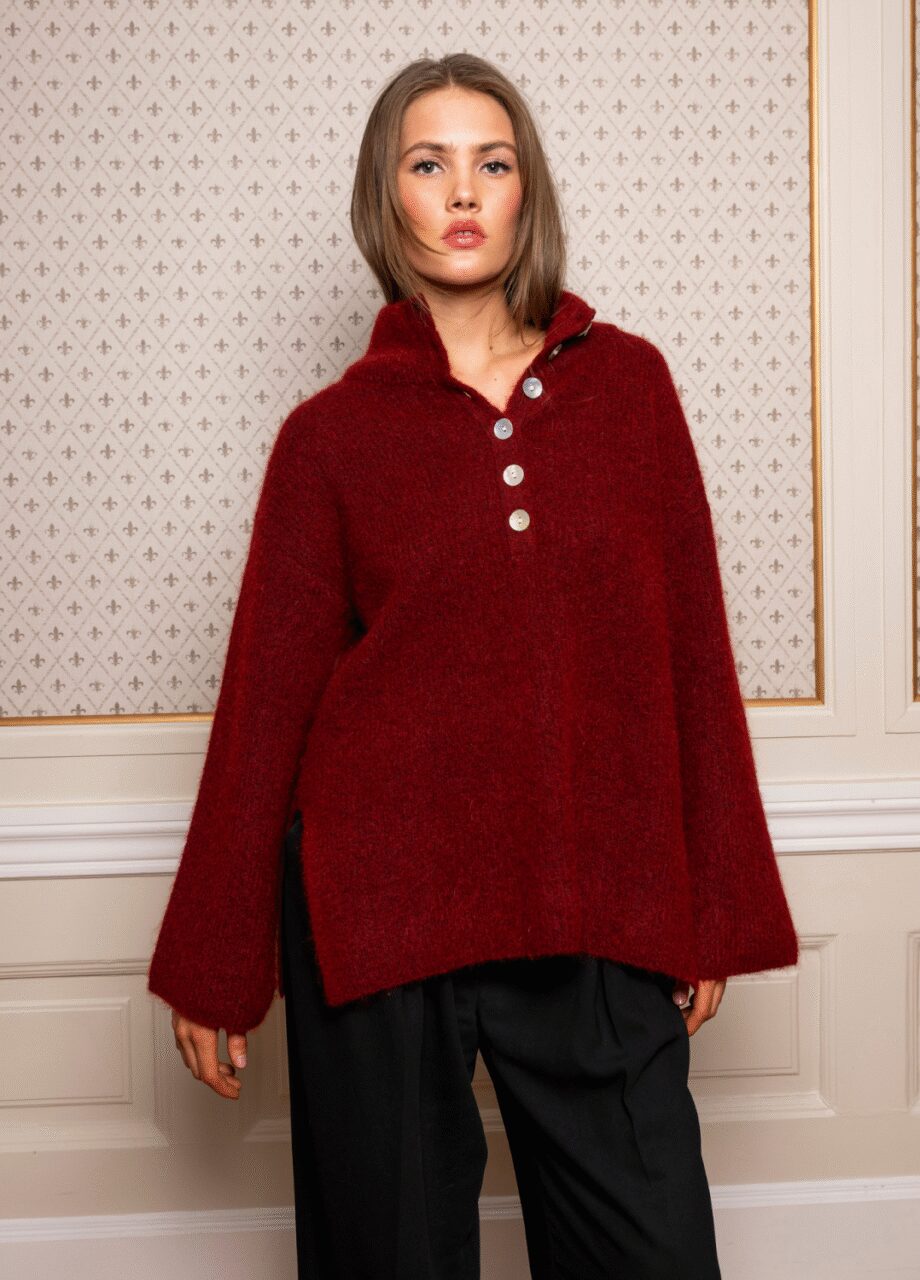 Miss Maya Enea Sweater Deep Red