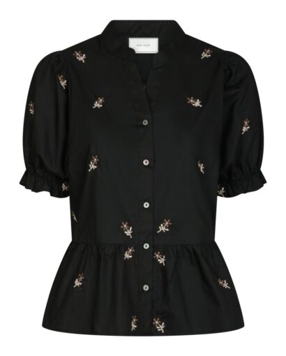 Neo Noir Savy Flower Emb Blouse