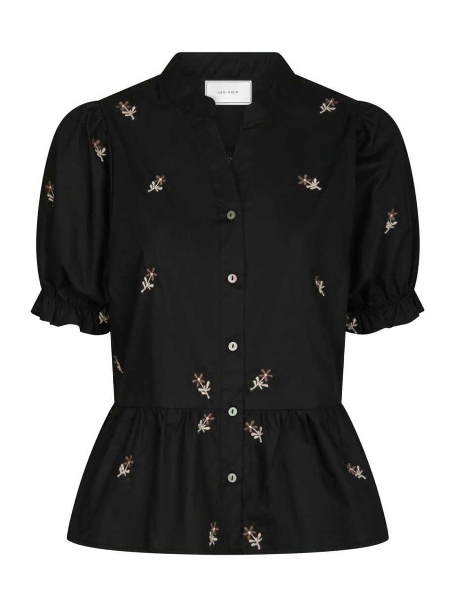 Neo Noir Savy Flower Emb Blouse