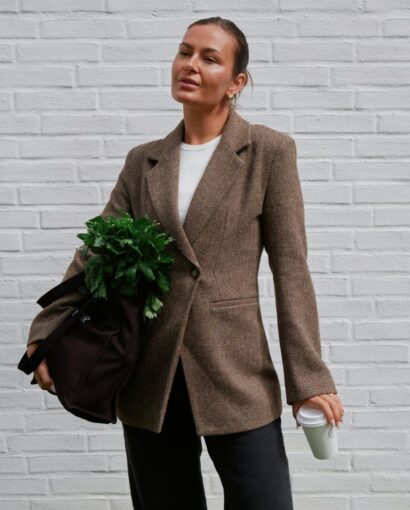 Neo Noir Bowie Herringbone Blazer