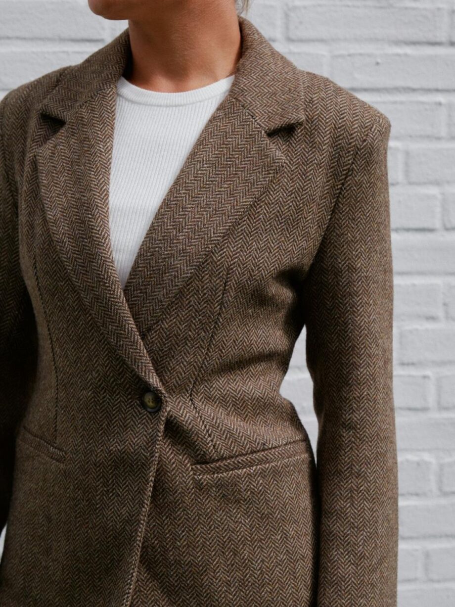 Neo Noir Bowie Herringbone Blazer