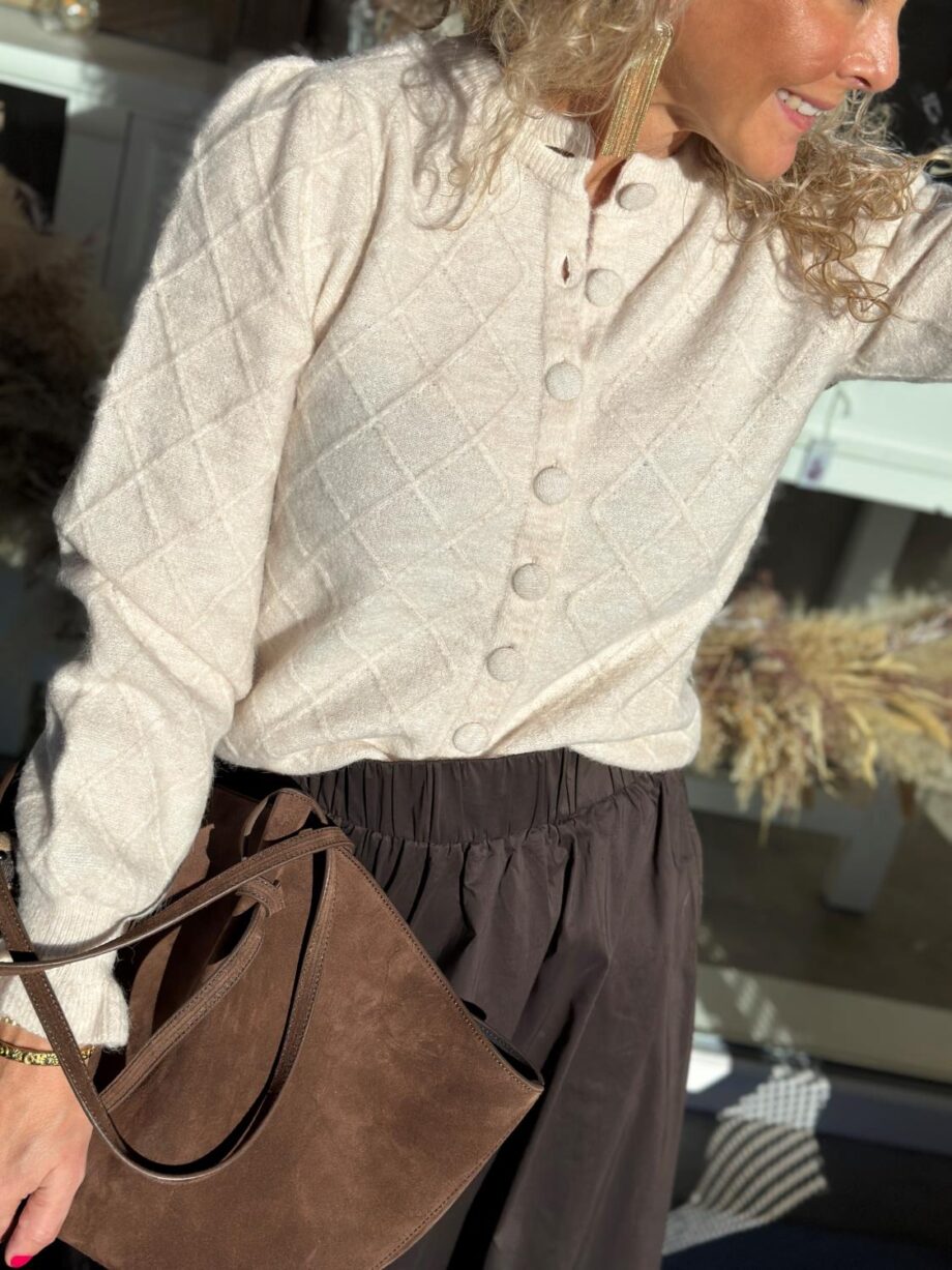 YAS Thelma Wool Blend Knit Cardigan