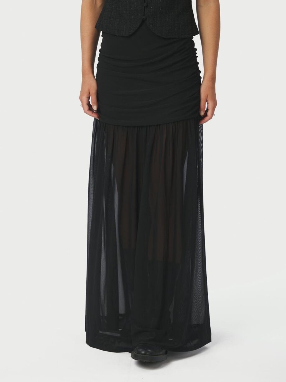 Neo Noir Mori Layered Skirt