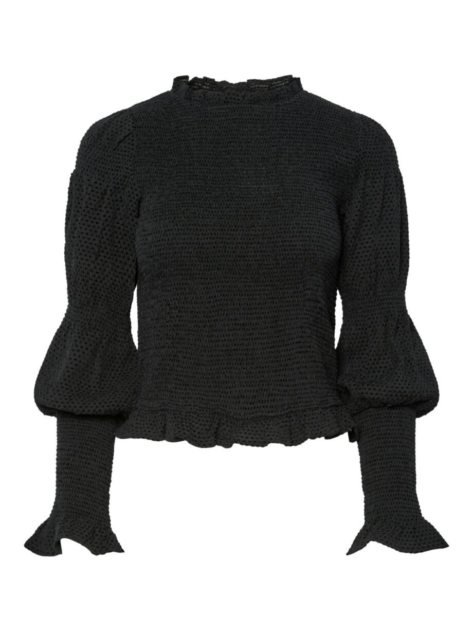 YAS Pira Smock Top Black