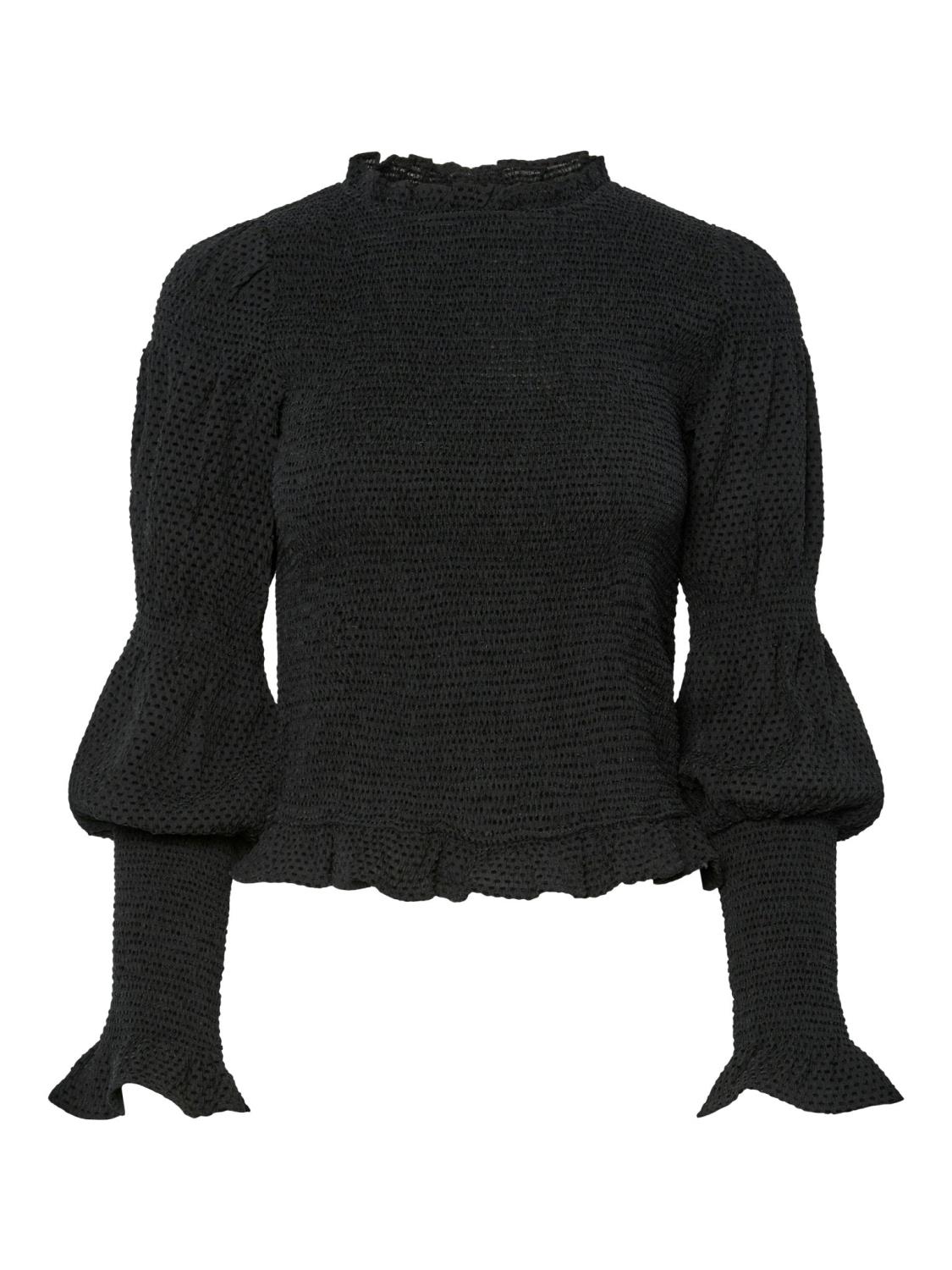 YAS Pira Smock Top Black