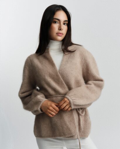 Ella & il Fredrikke Chunky Cardigan Hazel Beige