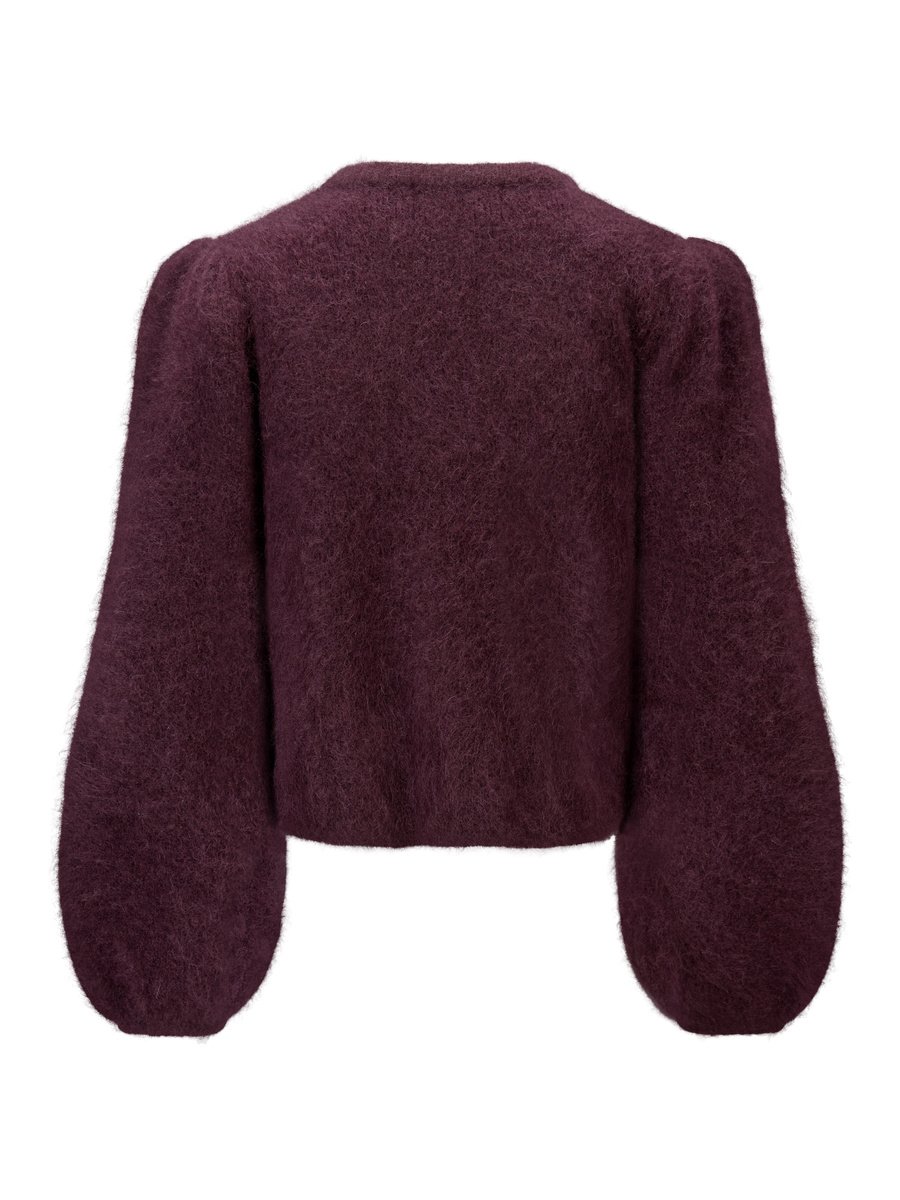 Ella & il Amelia Chunky Cardigan Red Wine