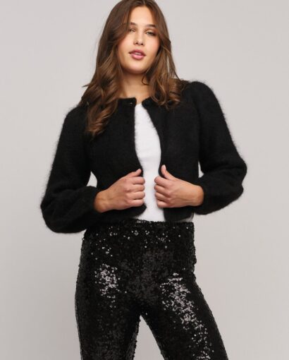 Ella & il Amelia Chunky Cardigan Black