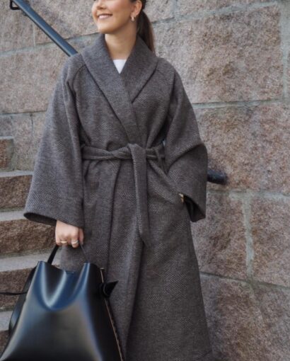 Selected Femme Ida 7/8 Sleeve Wool Blend Coat