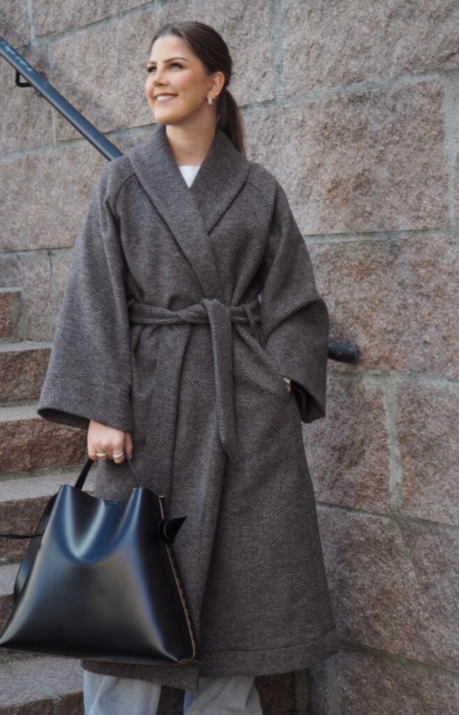 Selected Femme Ida 7/8 Sleeve Wool Blend Coat