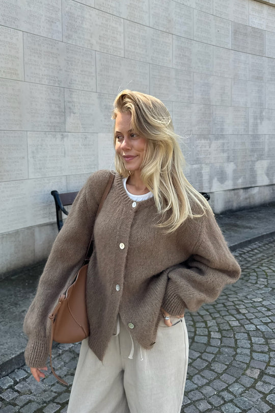 BY IC Ida Cardigan Dark Beige