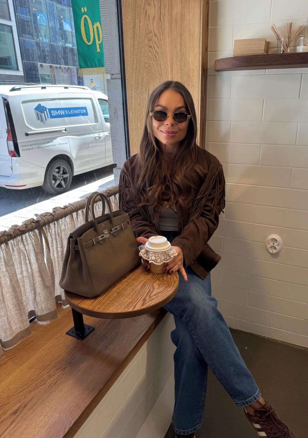 YAS Hanna Suede Leather Fringe Jacket - Forhåndsbestilling