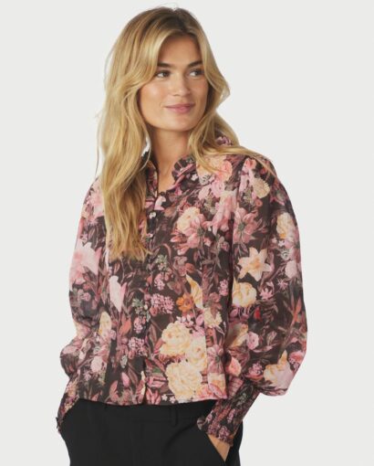 Neo Noir Gilda Big Flower Blouse