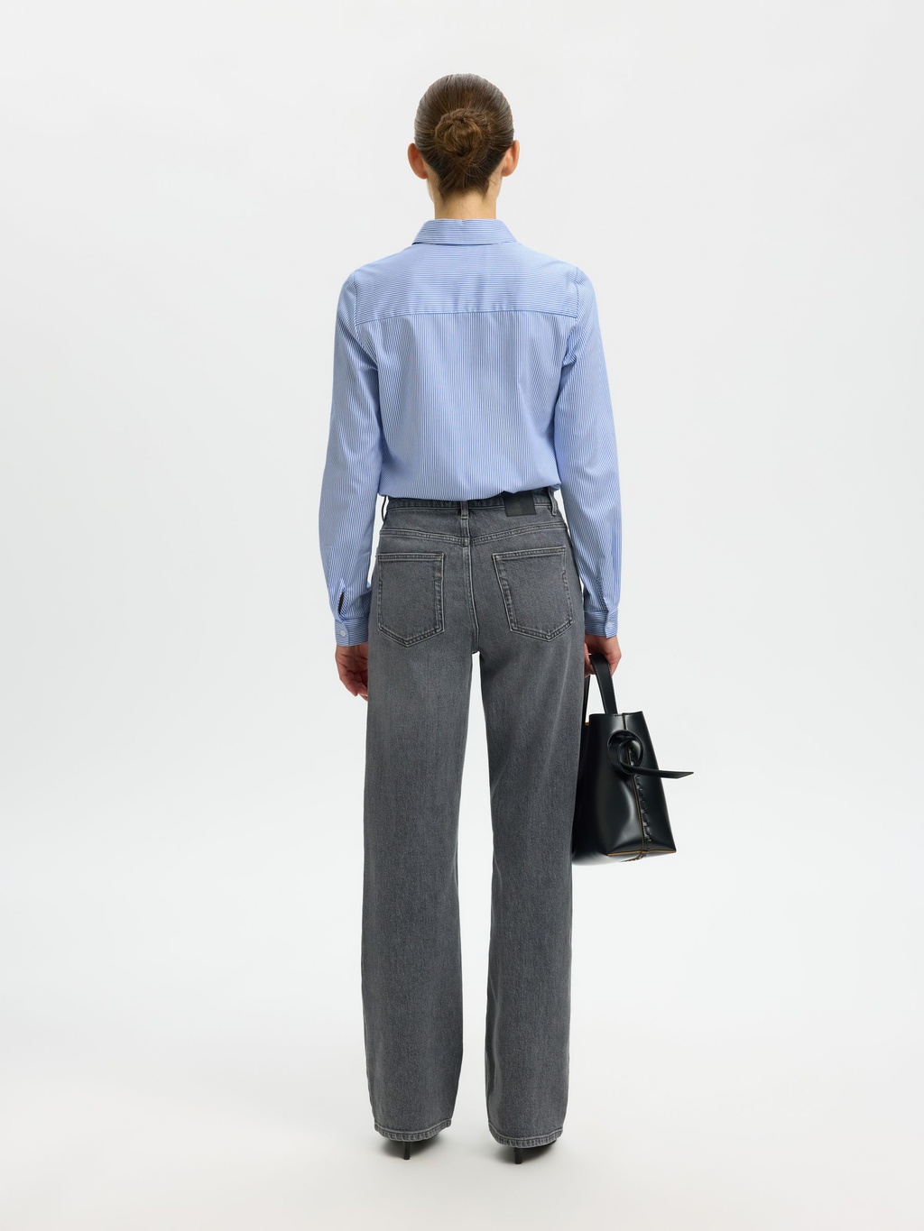 Selected Femme Fromie striped fitted Shirt