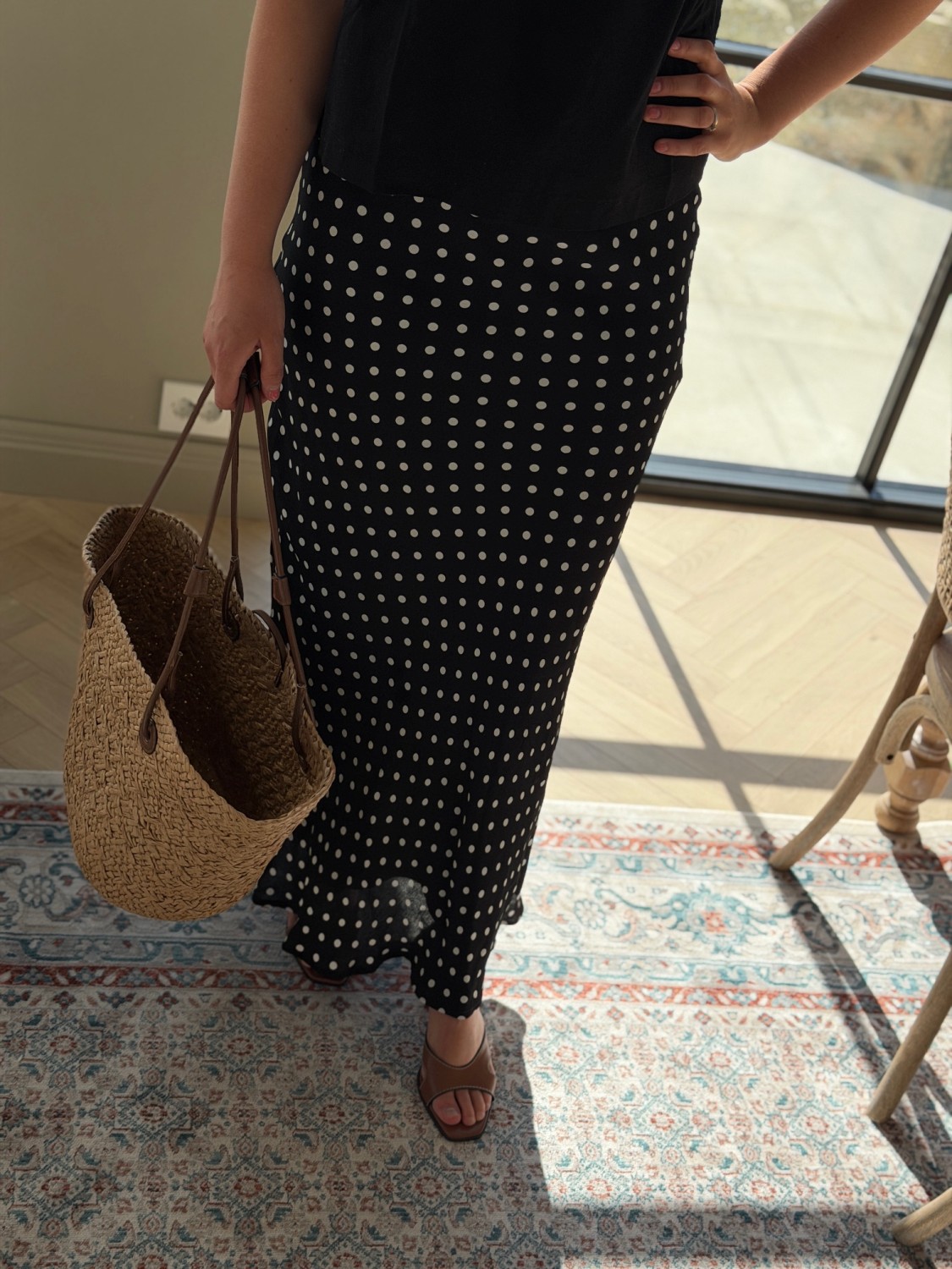 Neo Noir Vivo Crepe Dot Skirt – Skjørt med prikkemønster