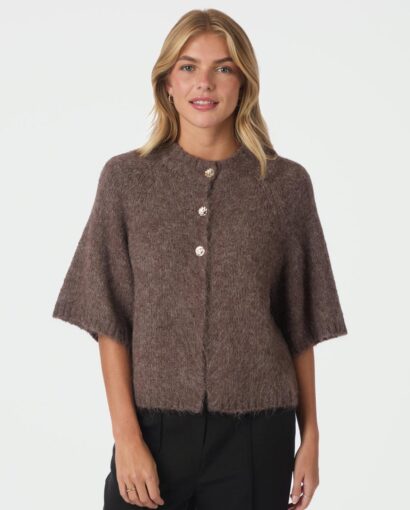 Neo Noir Benuta Fluffy Cradigan Light Brown