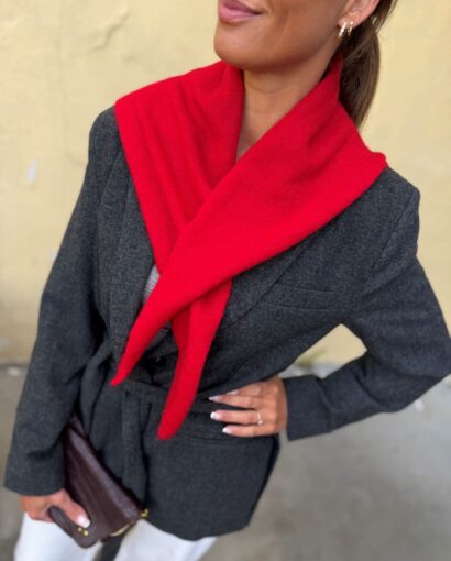 Nohr Mohair Triangle Scarf Red
