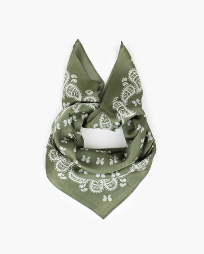 Nohr Paisley Skjerf 70x70 Oliven