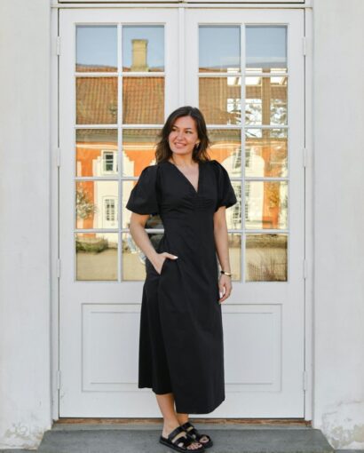 Neo Noir Illana Poplin Dress Black