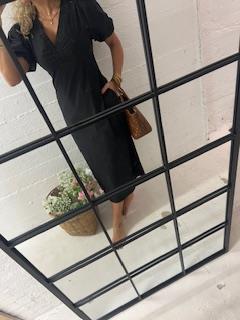 Neo Noir Illana Poplin Dress Black