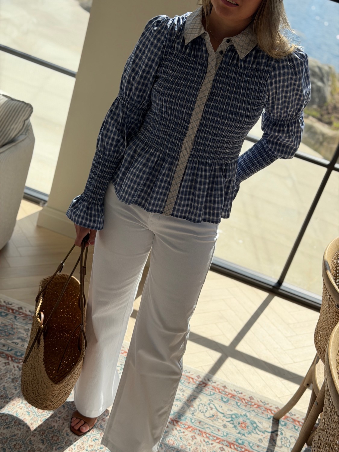 YAS Bekka Smock Shirt – Bomullsskjorte med smockdetaljer