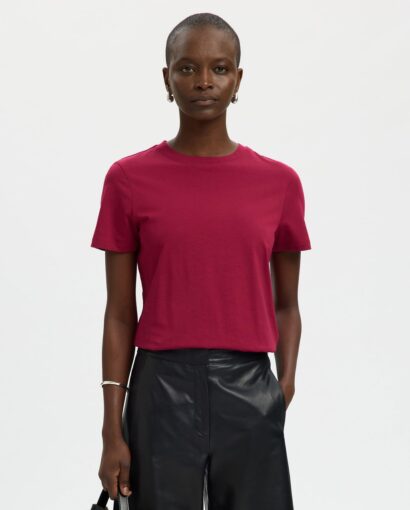 Selected Femme My Essential O-Neck Tee Anemone