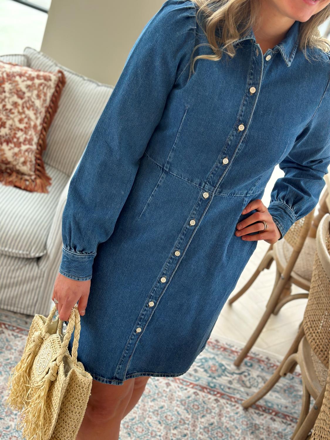 Selected Femme Runa Short Denim Dress